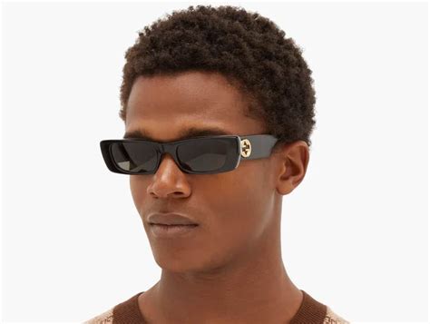 gucci óculos de sol homem|Gucci Eyewear Óculos De Sol Retangular .